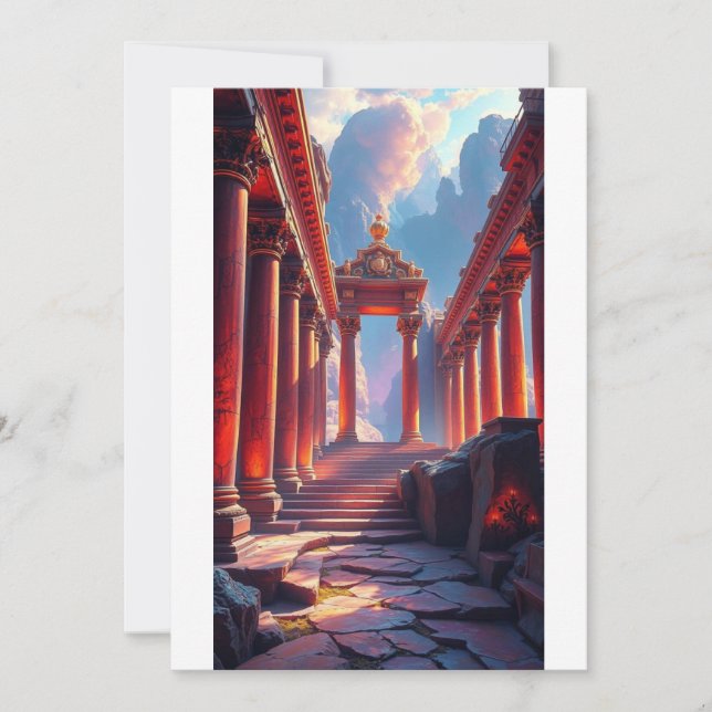 Invitation plate, taille: 127 mm x 178 mm, Papier: (Devant)