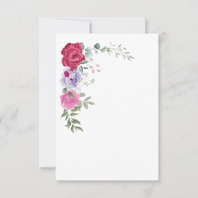 Invitation plate, taille: 13 cm x 18 cm, Papier: M (Devant)