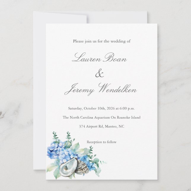 Invitation plate, taille: 13 x 18 cm, Papier: Sign (Devant)