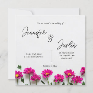 Invitation plate, taille: 5,25" x 5,25", Papier: S
