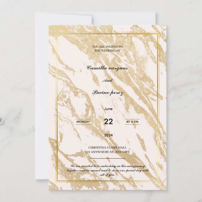 Invitation plate, taille: 5" x 7", Papier: Mat, En (Devant)