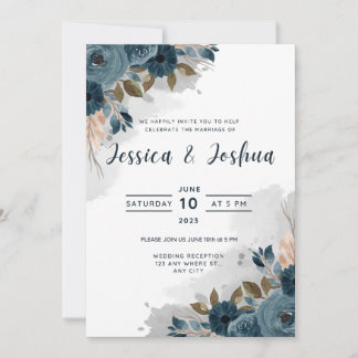 Invitation plate, Taille : 5" x 7", Papier : Matte