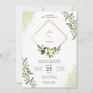 Invitation plate, Taille : 5" x 7", Papier : Matte