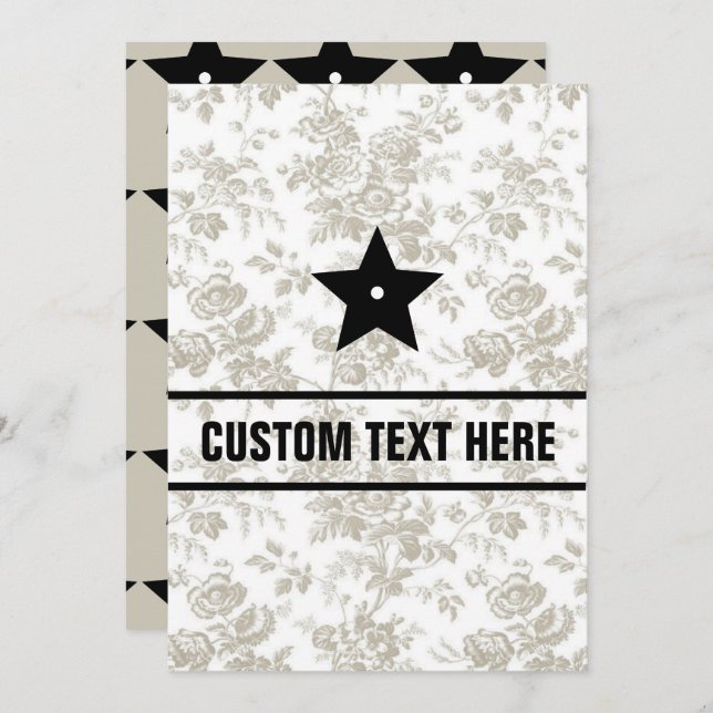 Invitation plate, Taille : 5" x 7", Papier : Matte (Devant / Derrière)