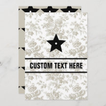 Invitation plate, Taille : 5" x 7", Papier : Matte