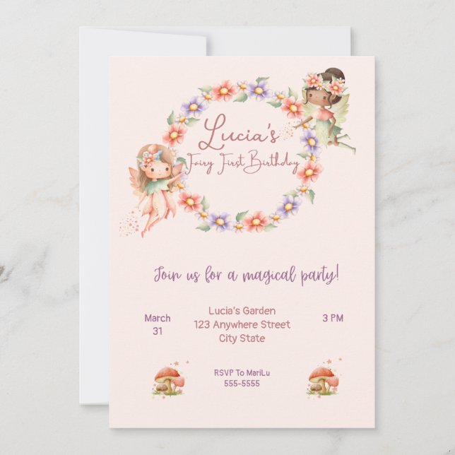 Invitation plate, Taille : 5" x 7", Papier : Signa (Devant)