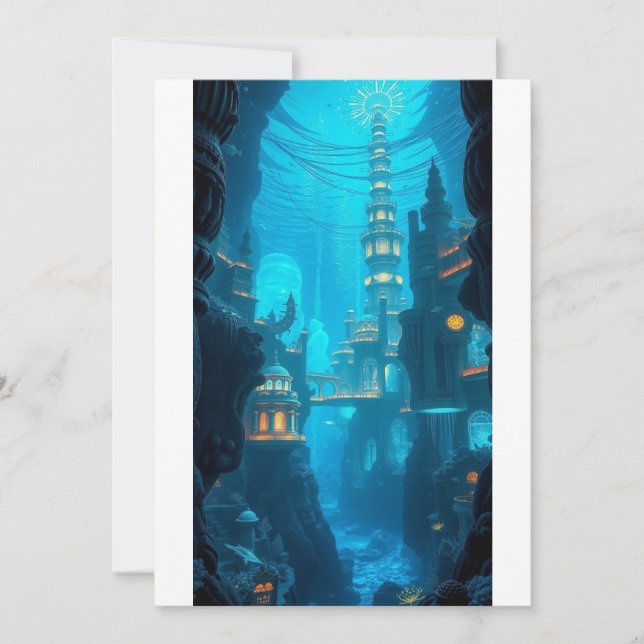 Invitation plate, taille: 5" x 7", Papier: Signatu (Devant)