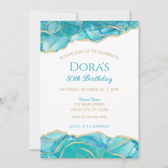 Invitation plate, taille: 5" x 7", Papier: Signatu (Devant)