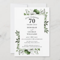 Platine 70e anniversaire Mariage Monogramme Floral