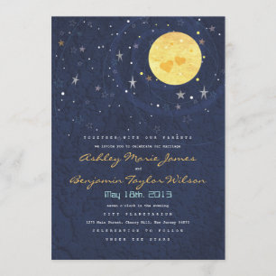 Invitation Pleine lune de nuit Starry
