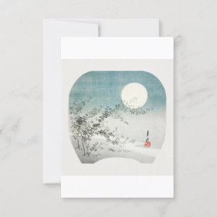 Invitation Pleine lune et fleurs d'automne au ruisseau par Og