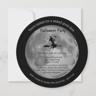 Invitation Pleine lune pervers Mystique sorcière Halloween Pa
