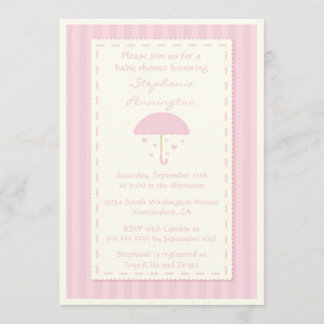 Invitation Pleuvoir l'invitation de baby shower de parapluie