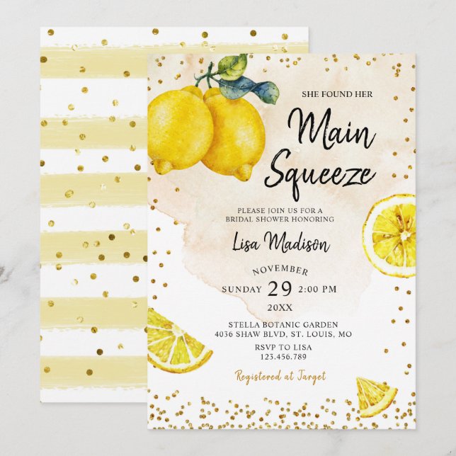 Invitation Plézine de citron (Devant / Derrière)