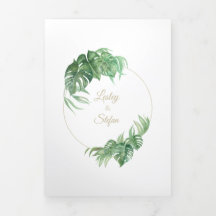 Invitation pliable en trois volets pour la plante