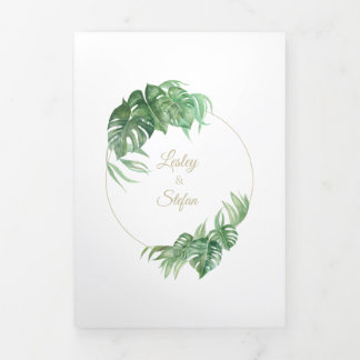 Invitation pliable en trois volets pour la plante