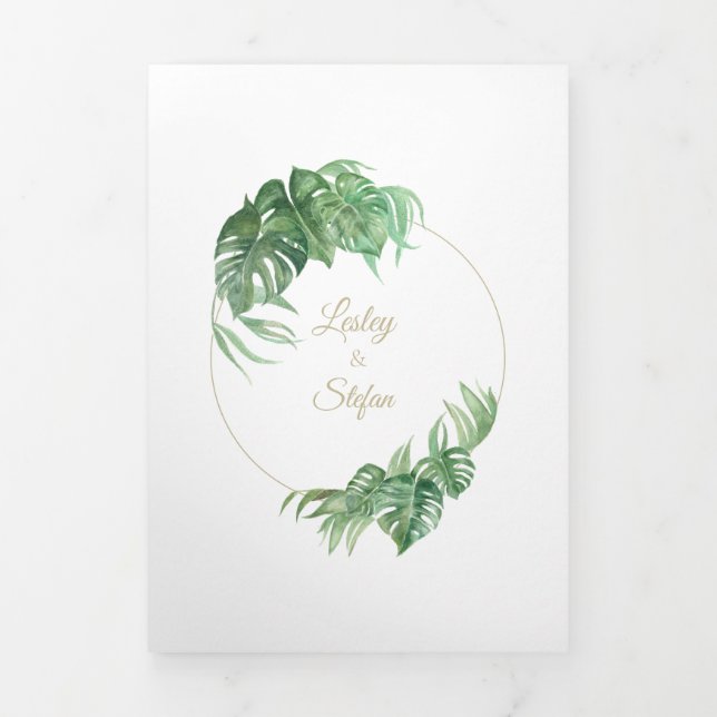 Invitation pliable en trois volets pour la plante  (Page de couverture)