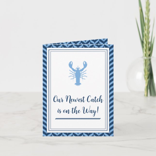 Invitation pliable pour Baby Shower sur le thème d (Devant)