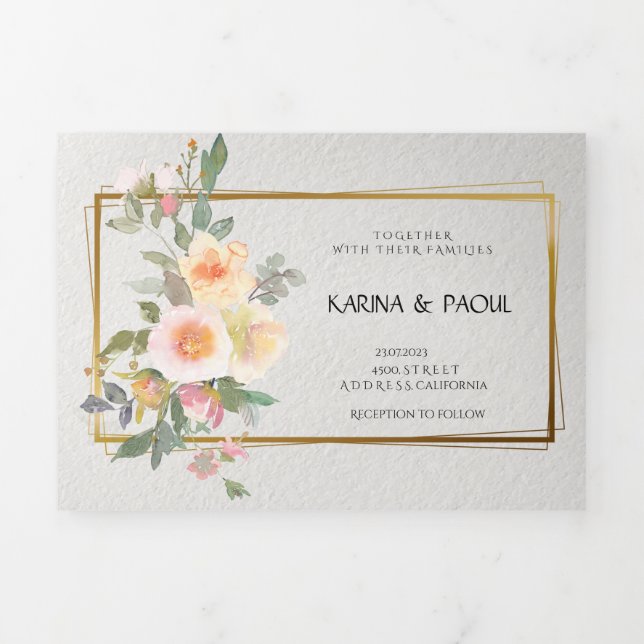 Invitation pliée à trois lettres (Page de couverture)