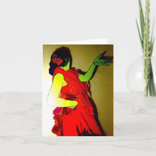 Invitation pliée main flamenco