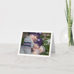 Invitation pliée photo encadrée