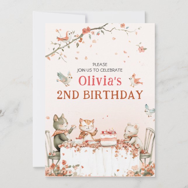 Invitation pliée pour une fête des fleurs avec des (Devant)