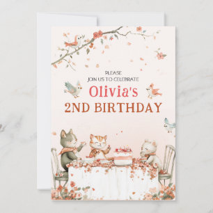 Invitation pliée pour une fête des fleurs avec des