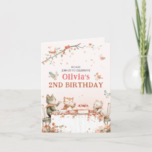 Invitation pliée pour une fête des fleurs avec des