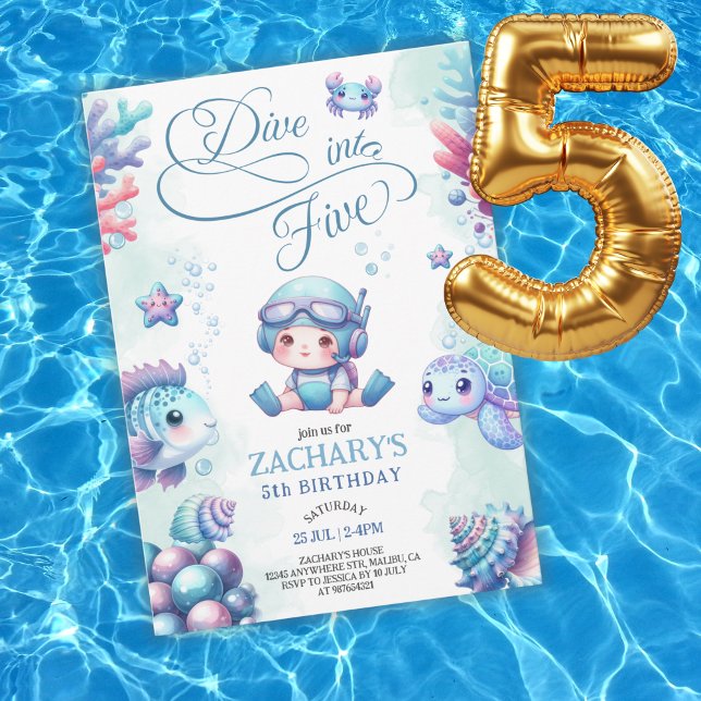 Invitation Plongée bleue dans Five Under the Sea 5e anniversa (Créateur téléchargé)