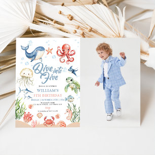 Invitation Plongez dans cinq animaux océaniques 5ème annivers