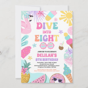 Invitation Plongez dans huit plages tropicales 8e fête d'anni