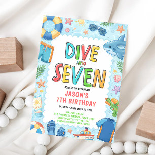 Invitation Plongez dans la fête d'anniversaire des 7 ans au b