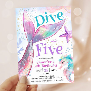 Invitation Plongez dans l'invitation d'anniversaire de Five M