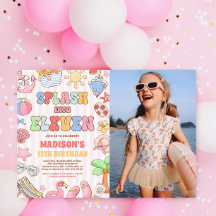 Invitation Plongez dans onze photos d'anniversaire de plage t