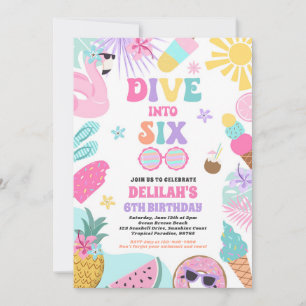 Invitation Plongez dans six Tropical Beach 6e fête d'annivers