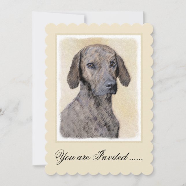Invitation Plott Peinture - Cute Original Chien Art (Devant)