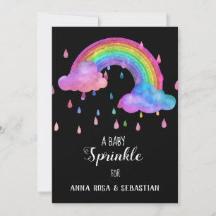 Invitation *~* Pluie nuageuse gouttes Rainbow Sprinkl Invitat