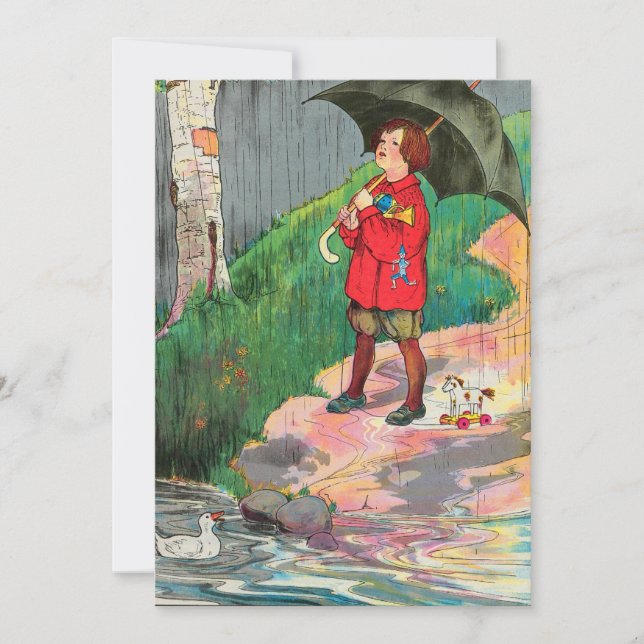 Invitation Pluie, pluie, va-t-en, reviens un autre jour (Devant)