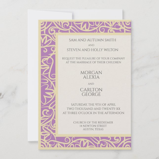 Invitation Plum pour toute occasion (Devant)