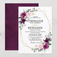 Plum violet rose rose rose rose Boho Mariage géomé