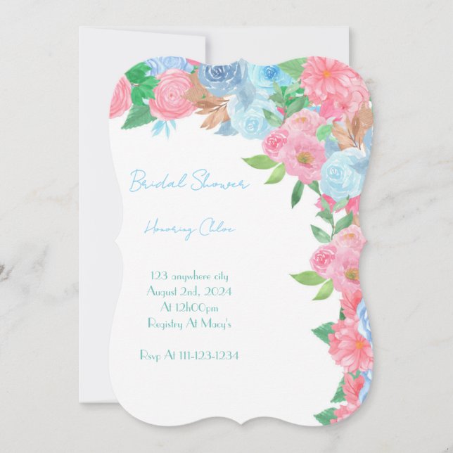 INVITATION PLUMAGE PASTEL POUR MARIAGE DE PRINTEMPS ÉTÉ (Devant)