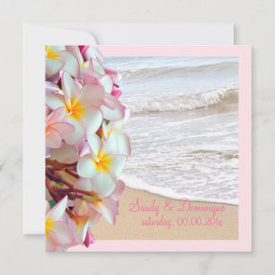 Invitation Plumeria rose PixDezines/plage/do-it-yourself arri