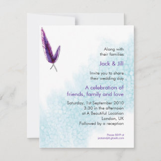 Invitation Plumes 4.25x5.25