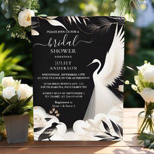 Invitation Plumes Asiatique Sky Cloud Crane Fête des mariées