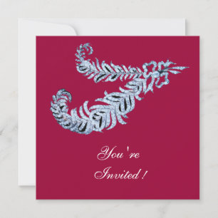 Invitation PLUMES DE DIAMANT, rouge