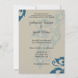 Invitation Plumes de paon