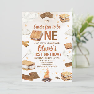 Invitation Plus d'amusement à être un anniversaire S'mores Ca
