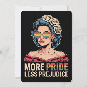 Invitation Plus de fierté Moins de préjugé LGBTQ Fierté Ally 