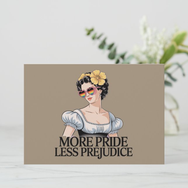Invitation Plus de fierté moins de préjugés LGBTQ Fier allié  (Debout devant)