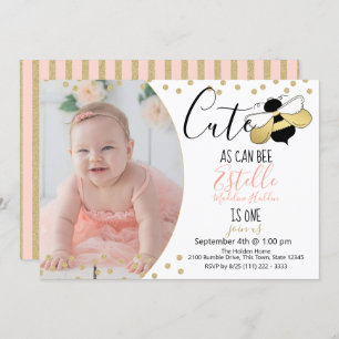 Invitation Plus mignon que peut être 1er anniversaire de fête